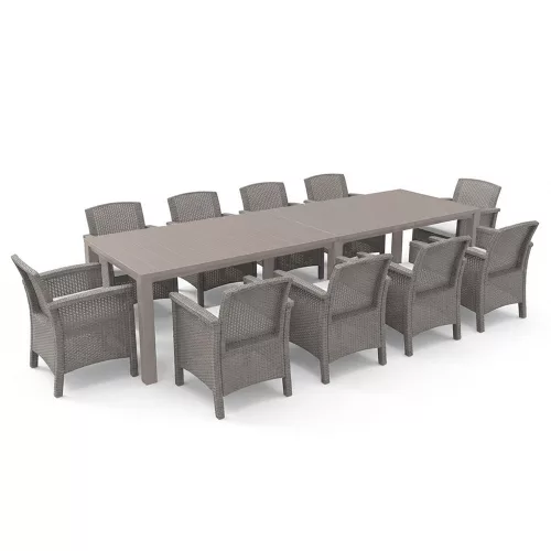 Grant 10+1 kerti bútor garnitúra szett cappuccino