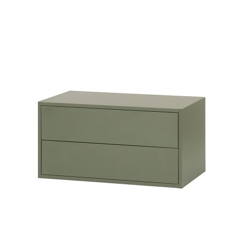 Boxie 2 fiókos fali szekrény 40x80x37 cm zöld