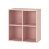 Boxie nyitott fali szekrény 80x80x37 cm pink