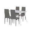 Renton 4+1 étkező garnitúra szürke-fekete