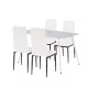 Renton 4+1 étkező garnitúra fehér-fekete