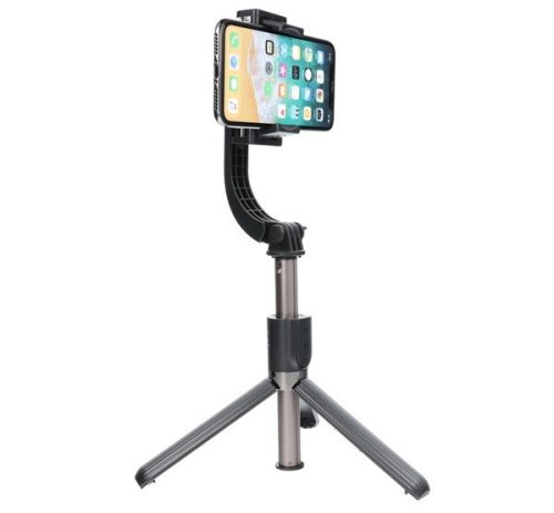 Kamera stabilizátor bluetooth szelfi bot állvány funkció, állítható, 86cm + vezeték nélküli távirányító FEKETE