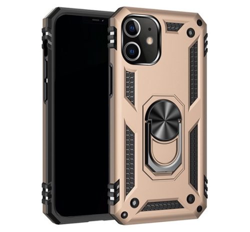 Defender műanyag telefonvédő ütésállóság, szilikon belső, tartógyűrű, mágneses ARANY