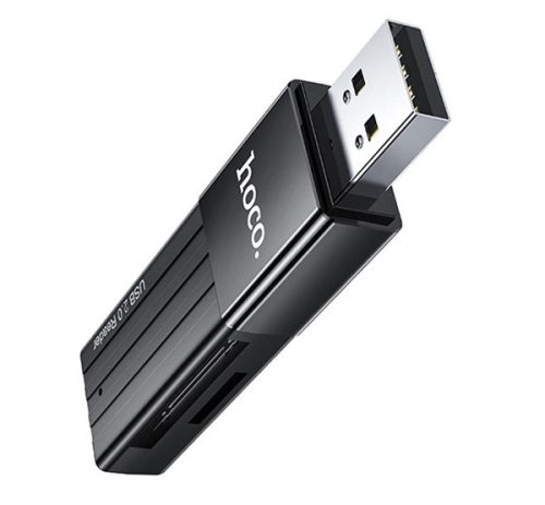 HOCO HB20 kártyaolvasó USB 2.0/Nano/MicroSD FEKETE