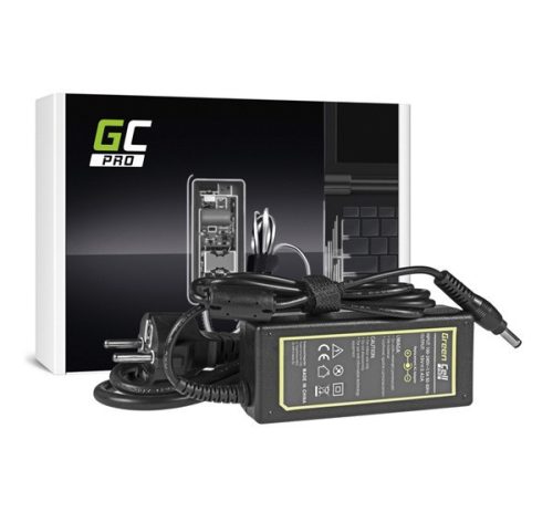 GREEN CELL PRO töltő és AC adapter 19V/3.42A, 65W, Asus R510C R510L R556L X550C X550L Toshiba Satellite C650 FEKETE