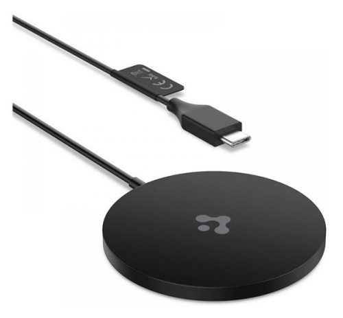 SPIGEN PF2009 asztali töltő Type-C aljzat 7.5W, wireless + Type-C tápkábel FEKETE