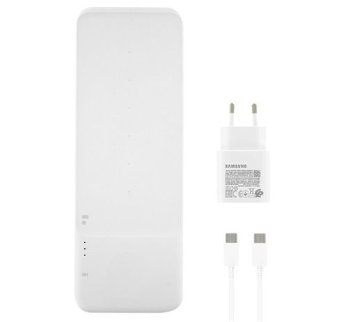 SAMSUNG asztali töltő 9W, EP-P6300, gyorstöltő, wireless, adapter, töltő kábel FEHÉR