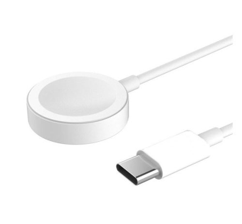 Asztali töltő Type-C wireless, gyorstöltő, 100cm, Apple Watch töltő FEHÉR