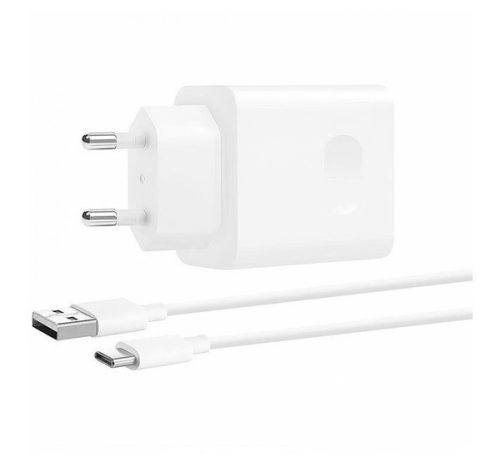 HUAWEI SuperCharge hálózati töltő USB aljzat 66W, PD gyorstöltő Type-C kábel FEHÉR
