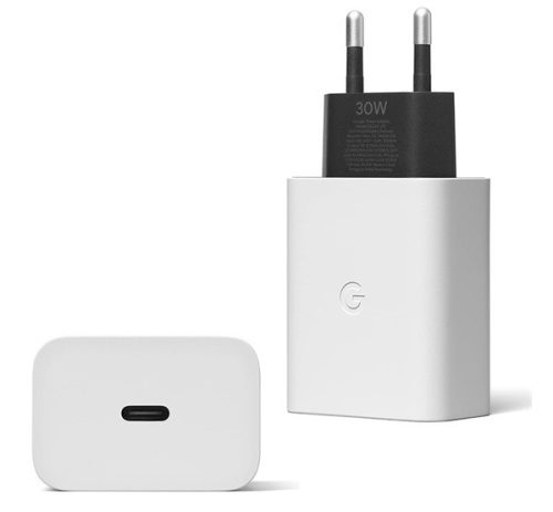 GOOGLE hálózati töltő Type-C aljzat 30W, PD gyorstöltő FEHÉR