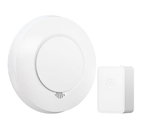 MEROSS GS559AH okos füstérzékelő fotoelektromos, mobil vezérlés, CE/RoHS/WEEE tanusítvány + vezérlőegység FEHÉR
