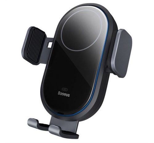 BASEUS LIGHT CHASER autós tartó szellőzőre, automata, 15W, wireless, 5.4-7.2" méret FEKETE