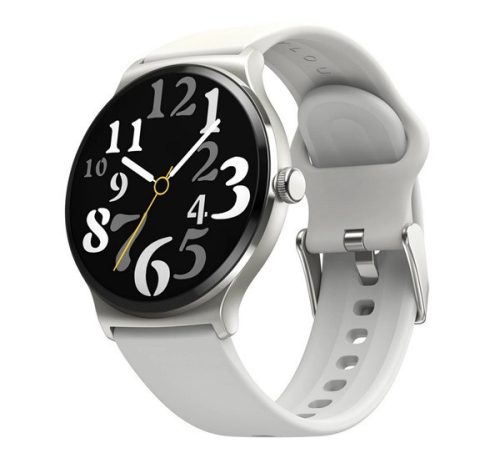 HAYLOU SOLAR LITE okosóra 46mm, szilikon szíj, fém ház, aktivitásmérő, vízálló, 100 sport mód EZÜST