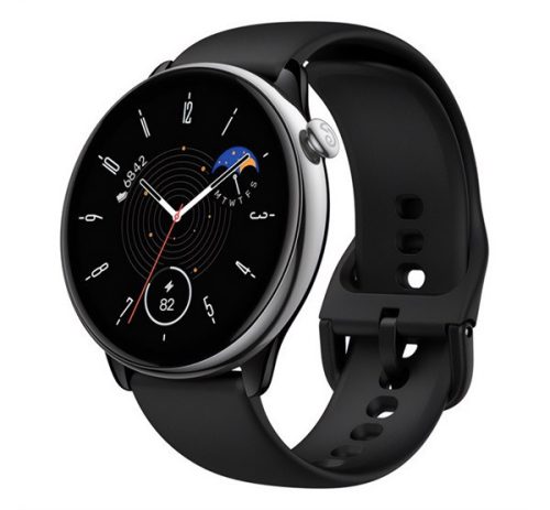 AMAZFIT GTR Mini okosóra szilikon szíj, aktivitásmérő, BioTracker, 20mm FEKETE