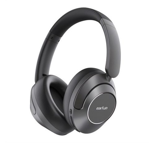 EARFUN WAVE PRO bluetooth fejhallgató SZTEREO v5.3, mikrofon, aktív zajszűrő, összehajtható FEKETE