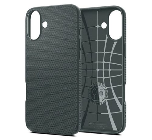 SPIGEN LIQUID AIR szilikon telefonvédő ütésállóság, légpárnás sarok, rombusz SÖTÉTZÖLD