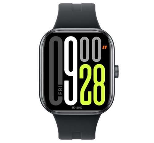 REDMI Watch 5 okosóra szilikon szíj, aktivitásmérő, pulzusmérő, GPS, 5ATM, vízálló, 150+ sport mód FEKETE