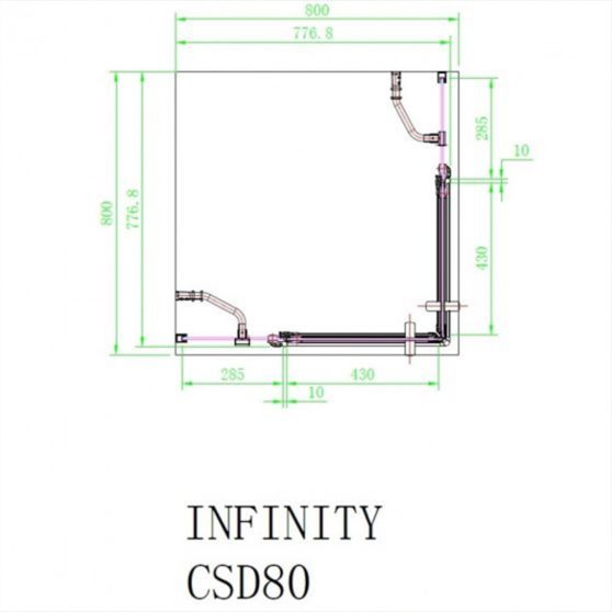Infinity CSD szögletes nyílóajtós zuhanykabin
