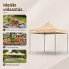 Összecsukható kerti pavilon 3x4 m bézs