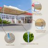 Összecsukható kerti pavilon 3x6 m bézs