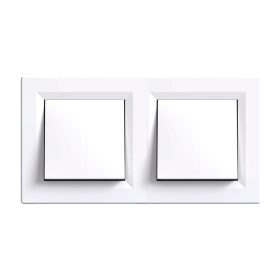 Nova kettős váltókapcsoló 106 fehér dupla kerettel