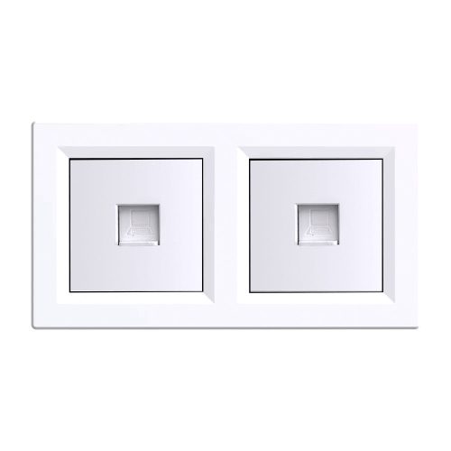 Nova kettős UTP aljzat RJA-45 fehér kerettel