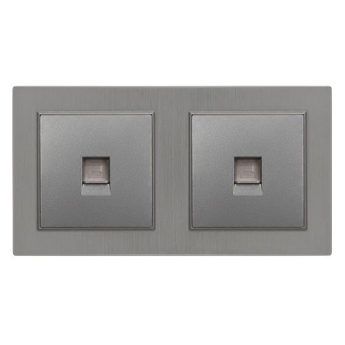 Nova kettős UTP aljzat RJ-45 szürke kerettel