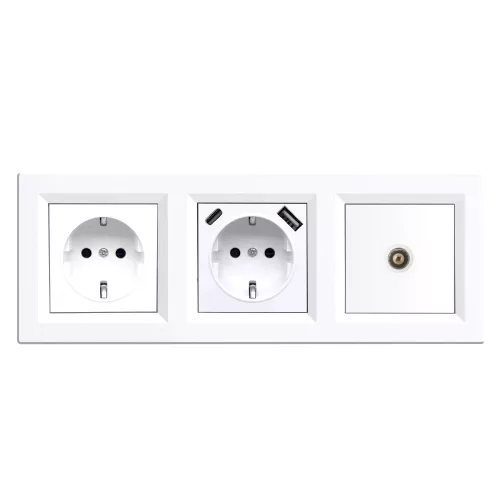 Nova dugalj, USB, TV csatlakozóval fehér kerettel