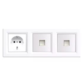 Nova III dugalj kettő UTP csatlakozóval fehér kerettel