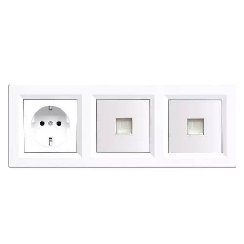 Nova III dugalj kettő UTP csatlakozóval fehér kerettel