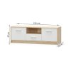 Tv állvány LT5302 fehér-sonoma tölgy