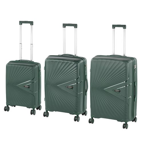 TraveLux Endure gurulós bőrönd szett sötétzöld