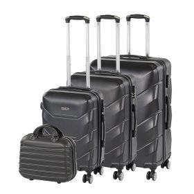 TraveLux Max gurulós bőrönd szett fekete