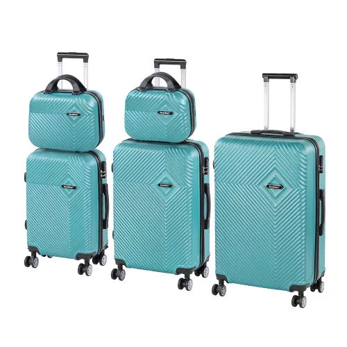 TraveLux Pro gurulós bőrönd szett lagúnakék