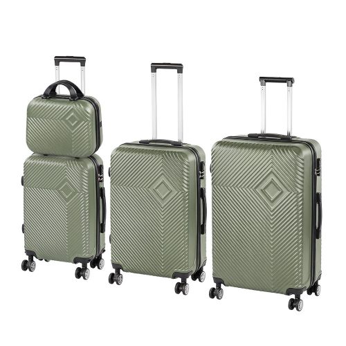 TraveLux Pro XXV gurulós bőrönd szett olajzöld