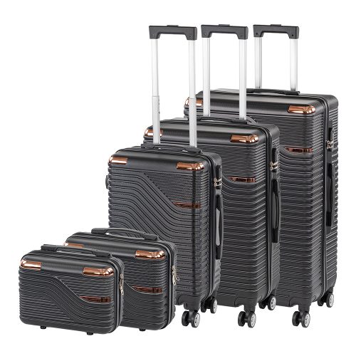 TraveLux Urban gurulós bőrönd szett fekete