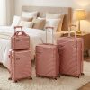 TraveLux Urban XXIV gurulós bőrönd szett lazacrózsaszín