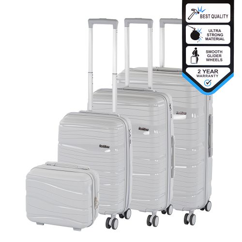 TraveLux Voyager gurulós bőrönd szett szürke