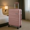 TraveLux Voyager XI gurulós bőrönd szett mályvarózsaszín