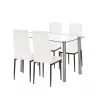 Mateo 4+1 étkező garnitúra fehér-fekete