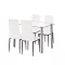 Mateo 4+1 étkező garnitúra fehér-fekete