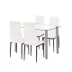 Mateo 4+1 étkező garnitúra fehér-fekete