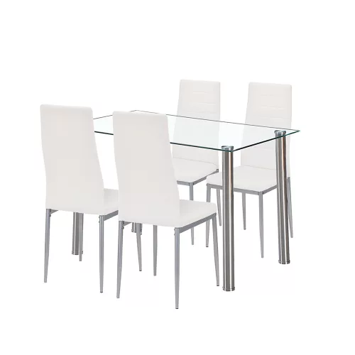 Mateo 4+1 étkező garnitúra fehér-szürke