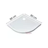 Modena Slim íves alacsony akril zuhanytálca 80x80x5,5 cm-es méretben
