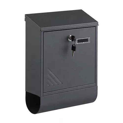 Homepost kültéri postaláda újságtartóval névtáblával zárható szürke