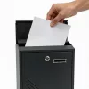 Homepost kültéri postaláda újságtartóval névtáblával zárható szürke