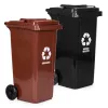Hulladéktároló készlet 2x120L-es fekete, barna, gumikerekekkel