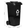Hulladéktároló készlet 2x120L-es fekete, barna, gumikerekekkel