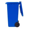 Hulladéktároló 120 l kék, gumikerekekkel