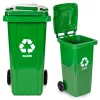 Hulladéktároló 120 l zöld, gumikerekekkel